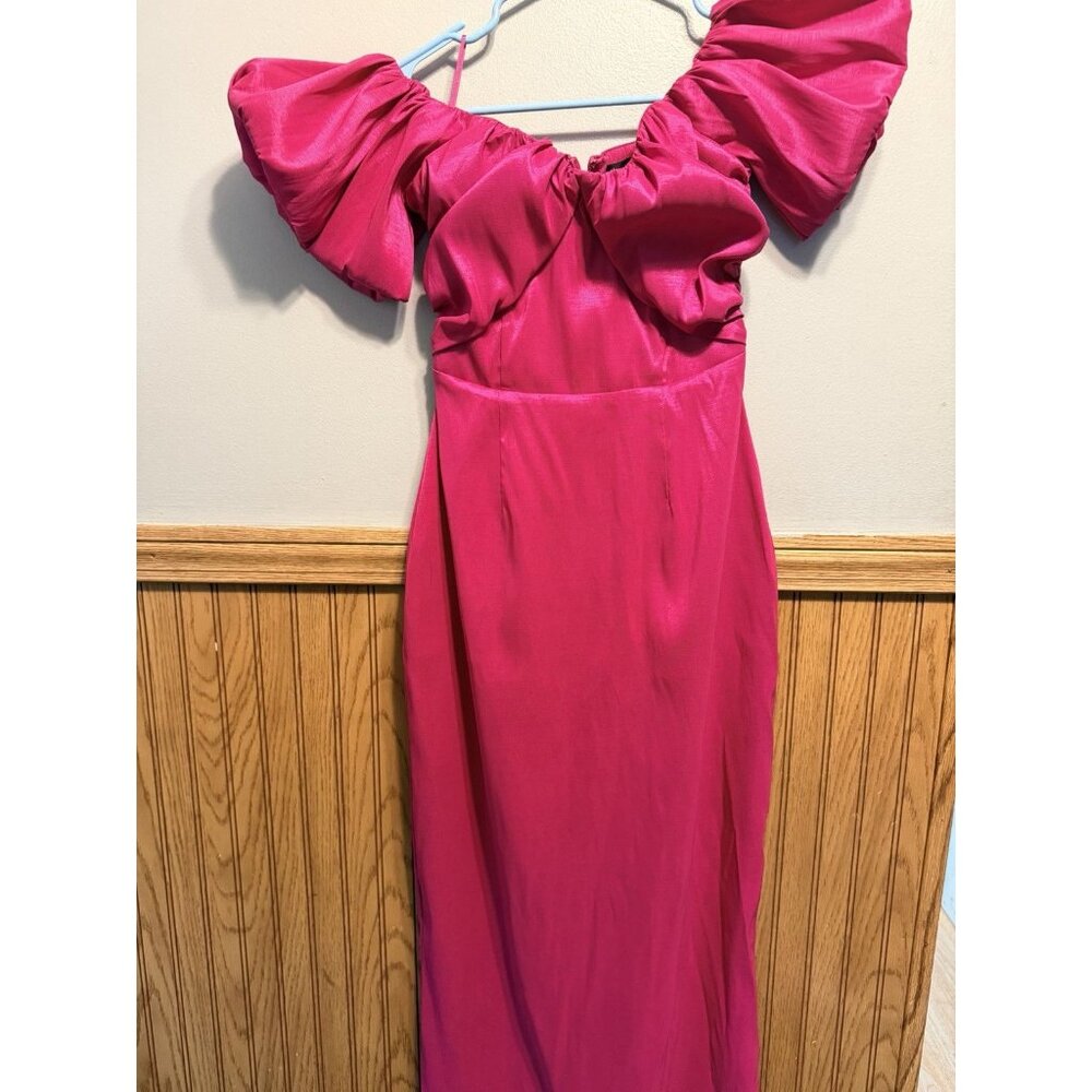 Abercrombie & Fitch Off-Shoulder Pink Dress Small Petite